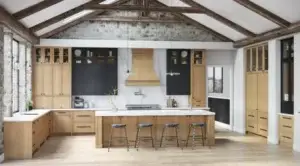 Custom pantry and kitchen by Fabuwood.