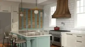 Custom kitchen with pantry by Fabuwood.